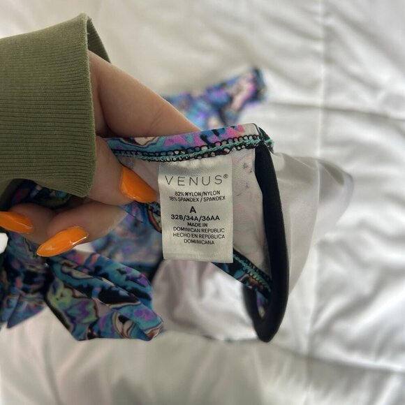 Vintage Venus Swimsuit Bikini Bathing Suit Blue Y2K 90 Womens 4 A Summer Beach - Picture 5 of 5